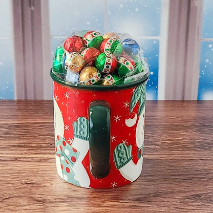 Snowman Christmas Gift Mug with Chocolates