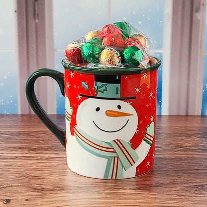 Snowman Christmas Gift Mug with Chocolates