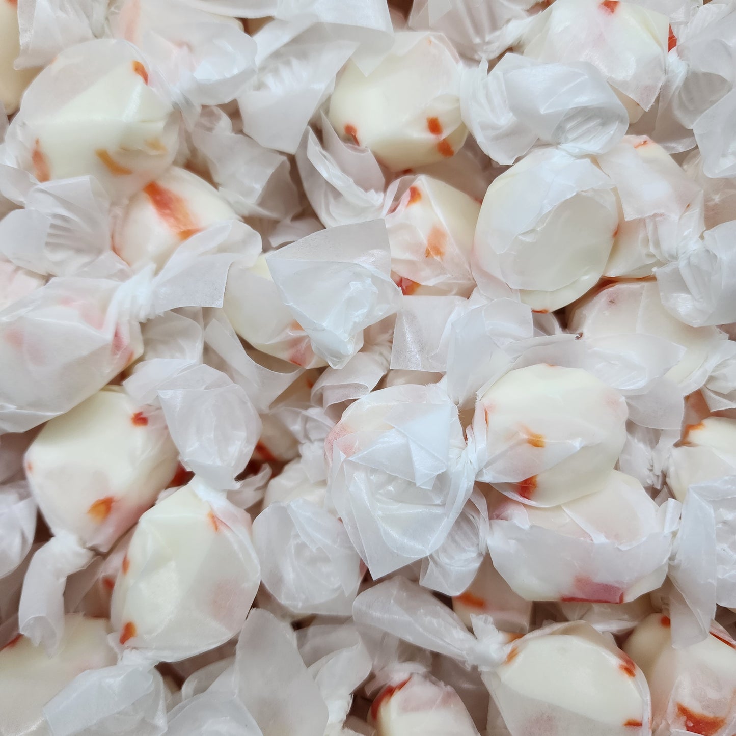 Cinnamon Salt Water Taffy - Sold in 10 piece quantity.
If picking multiple flavors, pieces will be mixed together in one bag.