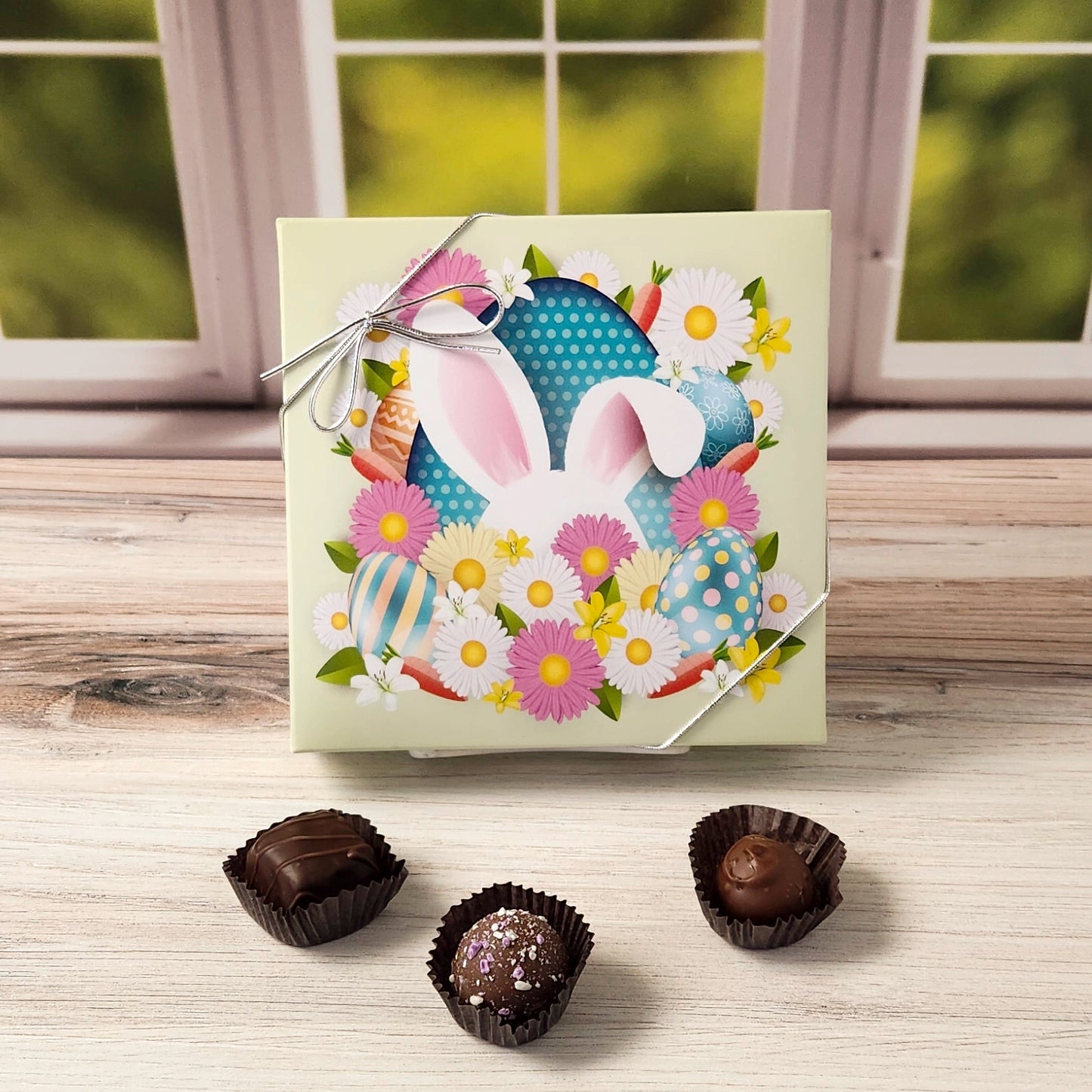 Daisies and Eggs Themed Box with Popular Assortment