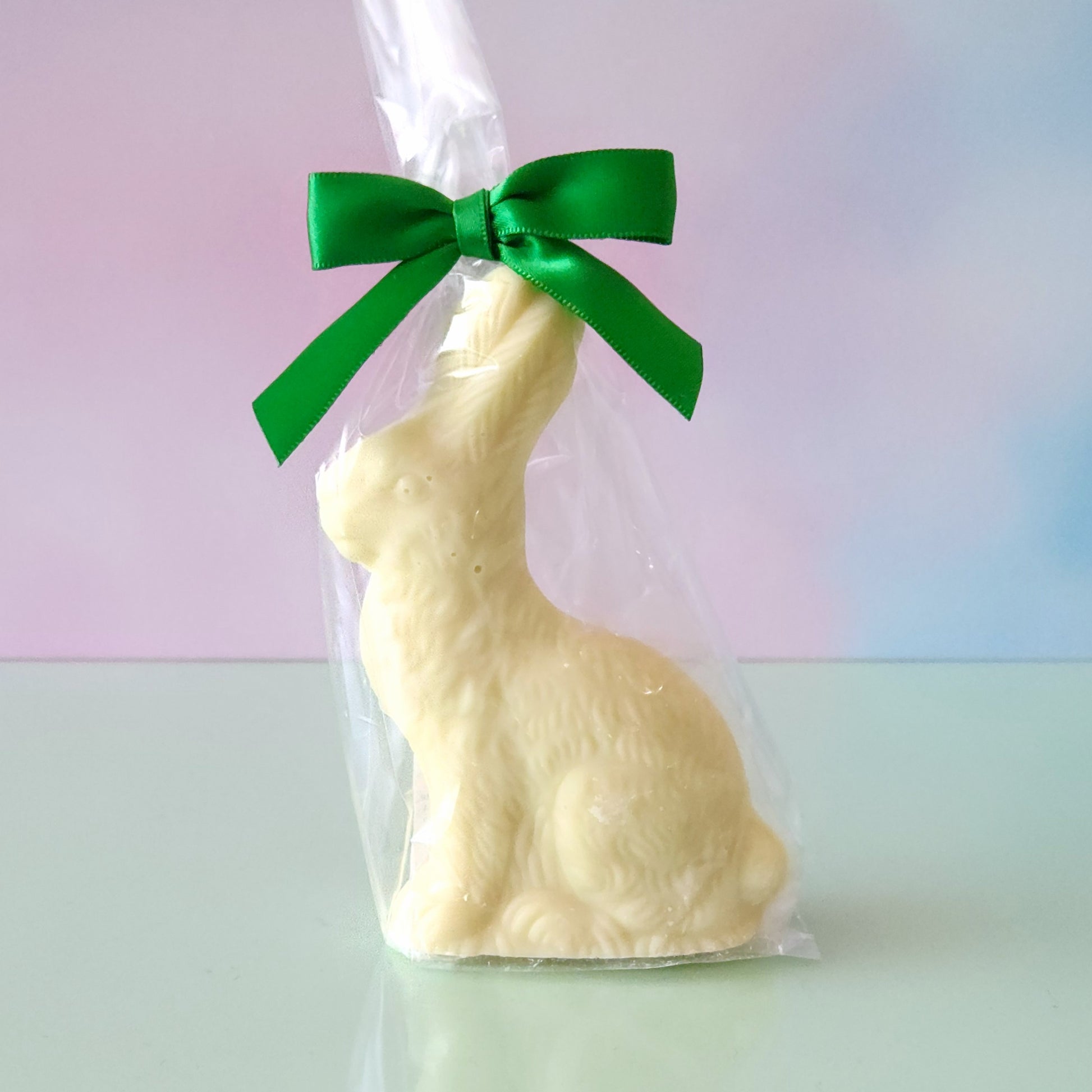 Solid White Chocolate 3D Sitting Bunny