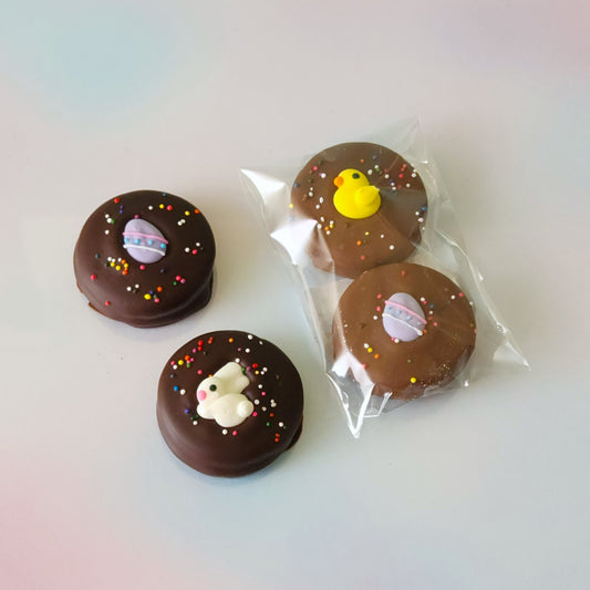 Easter Themed Oreo Cookies Covered in Chocolate
