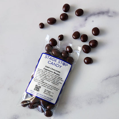 Decedant Dark Chocolate covered these whole coffee beans. A perfect sweet treat for any coffee lover