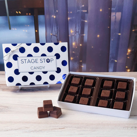 Indulge in the delightful taste of Figaro; a combination of rich milk and dark chocolate infused with hazelnut flavor and 12 pieces per box. Satisfy your cravings with each delightful bite!