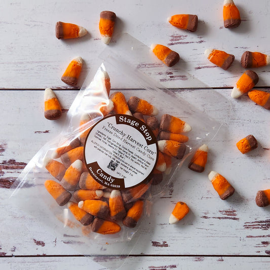 Calling all Candy Corn lovers! Try our chocolate flavored Harvest corn with a twist! We freeze dried your favorite candy and turned it into a crunchy snack!