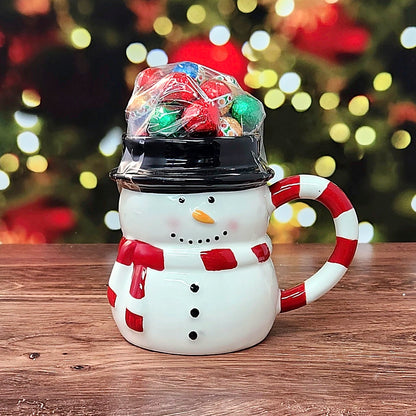 Friendly Snowman Gift Mug with Milk Chocolate