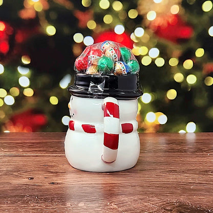 Friendly Snowman Gift Mug with Milk Chocolate