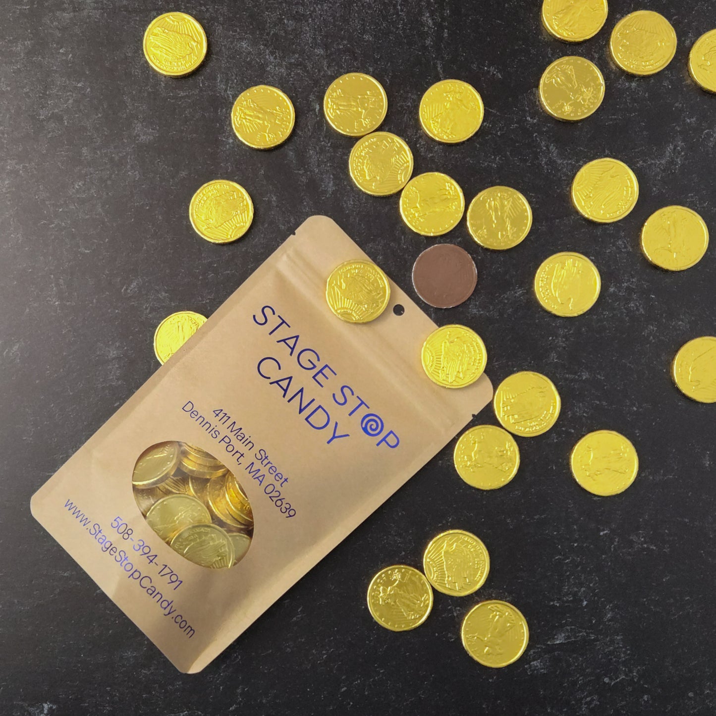 Money Candy Milk Chocolate Foiled Coins β Stage Stop Candy