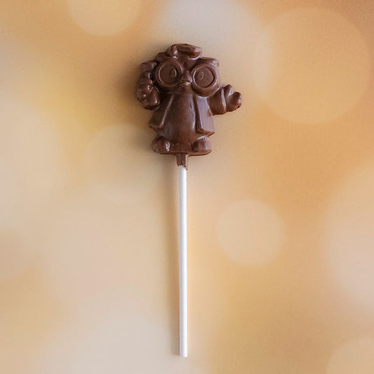 Graduation Owl Milk Chocolate Lollipop