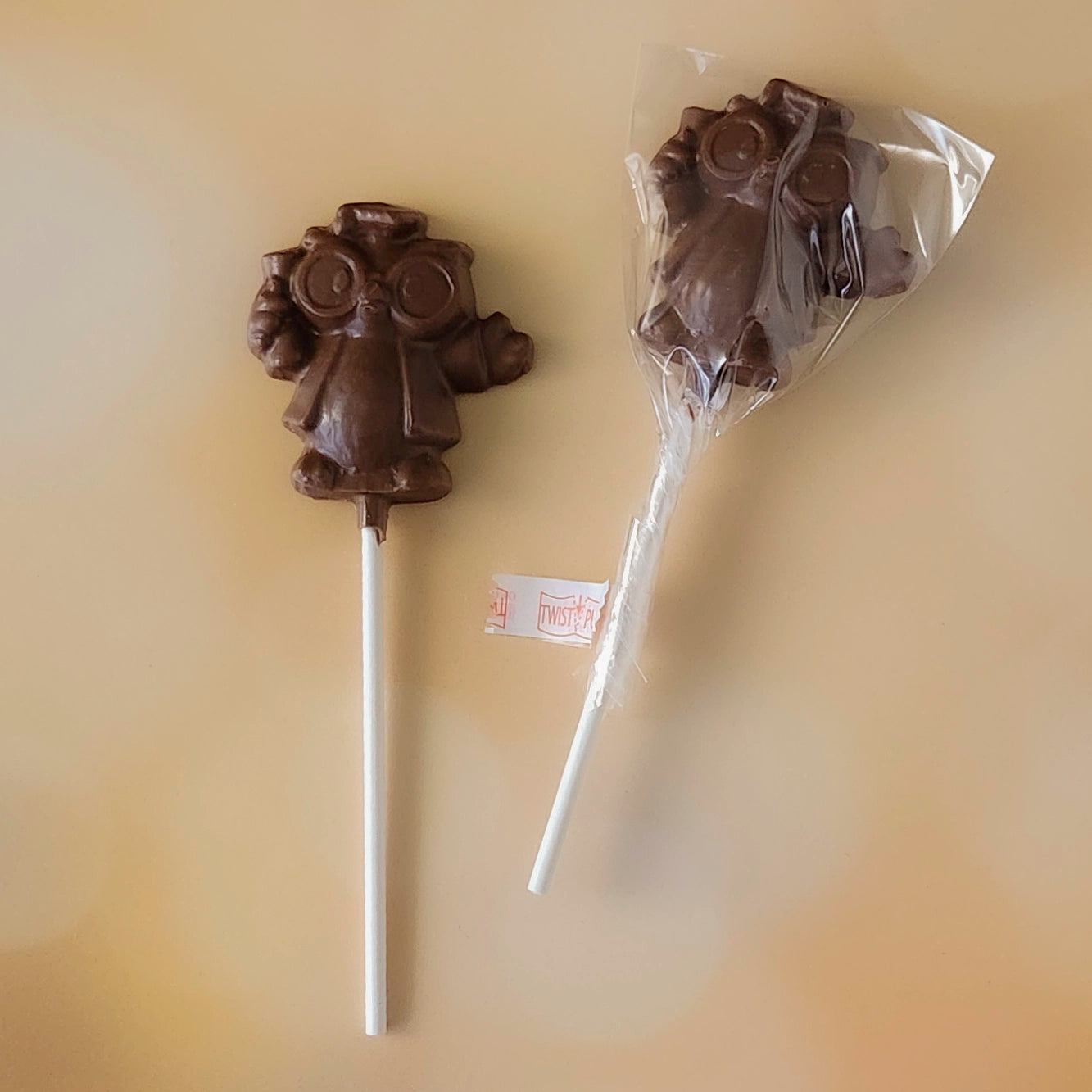 Graduation Owl Milk Chocolate Lollipop
