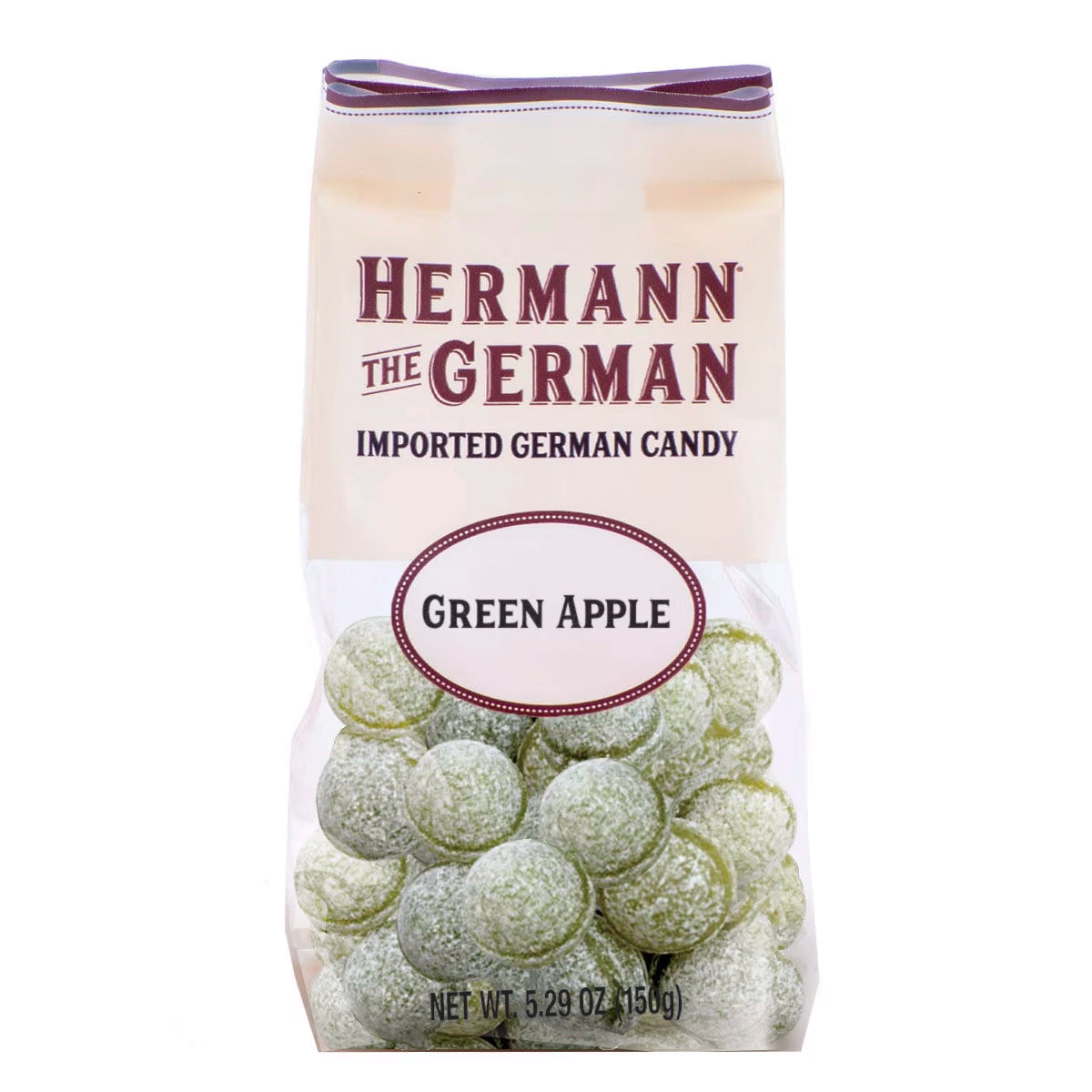 Experience the mouthwatering taste of Hermann the German Green Apple Hard Candy, a delightfully tart and sweet treat that captures the fresh flavor of crisp green apples!