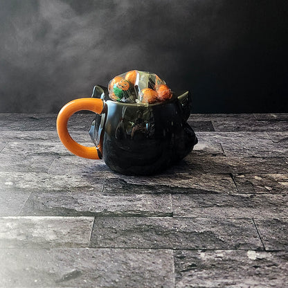 Scaredy Cat Halloween Gift Mug with Chocolate