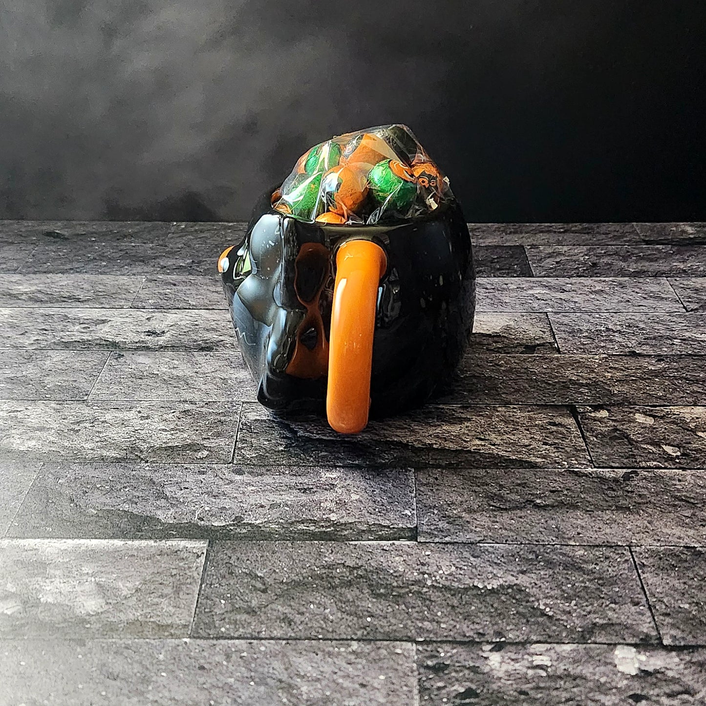 Scaredy Cat Halloween Gift Mug with Chocolate