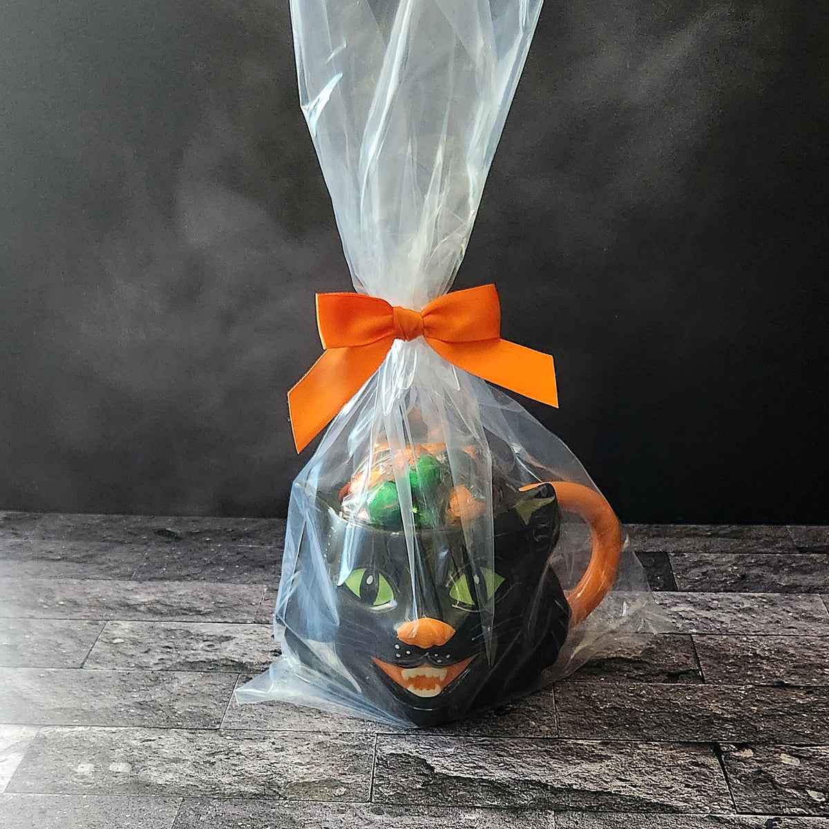 Scaredy Cat Halloween Gift Mug with Chocolate