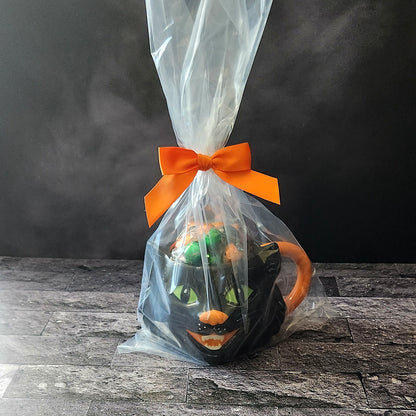 Scaredy Cat Halloween Gift Mug with Chocolate