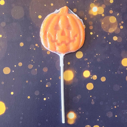 Get into the Halloween spirit with our  Halloween Fun Hard Candy Pops! 
Pumpkin (Orange Flavor)