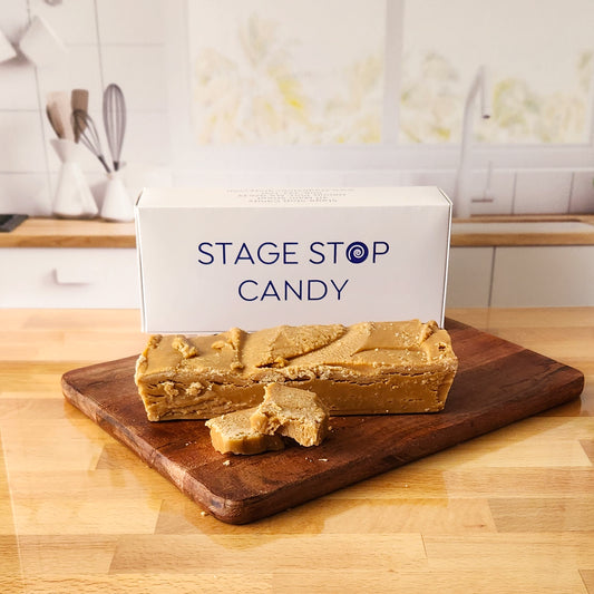 Delicious Peanut Butter Fudge made in small batches on a copper kettle with only the freshest ingredients. This Peanut Butter Fudge is sure to please!