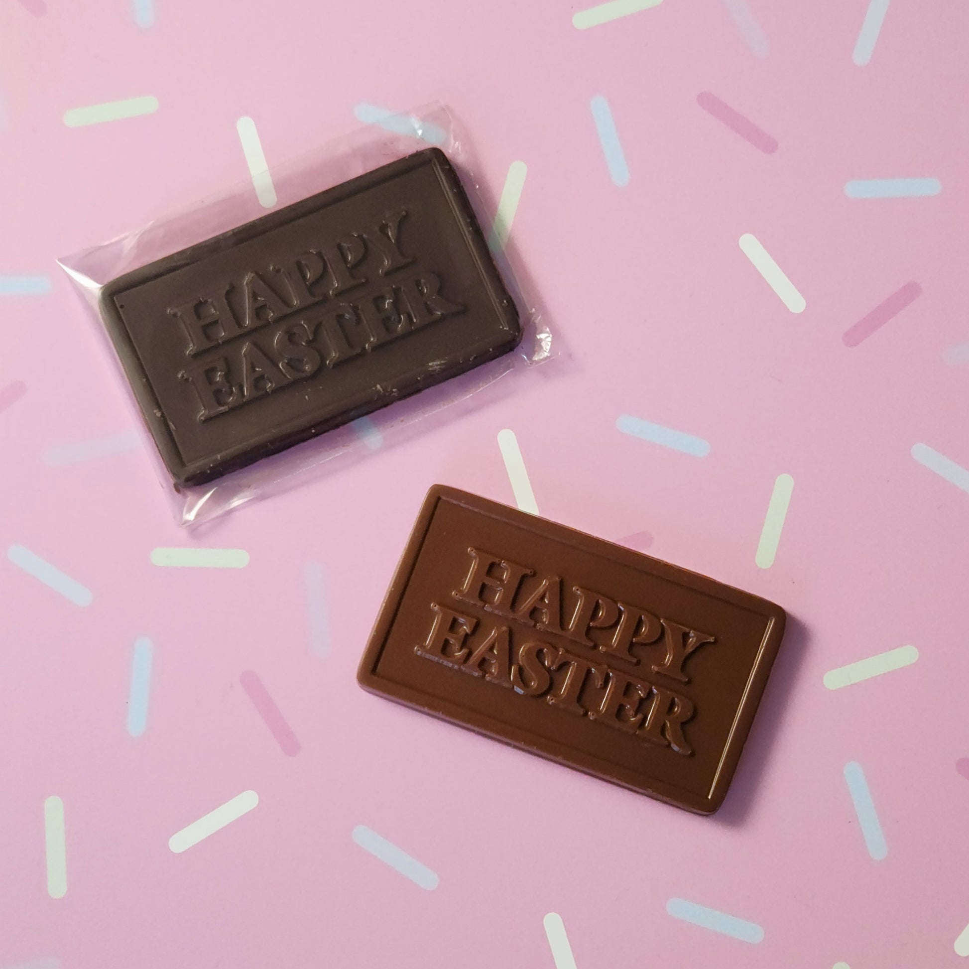 Happy easter Milk or 
dark chocolate card