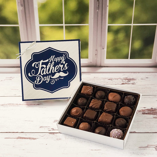Happy Father's Day Mustache Themed Box with Popular Assortment