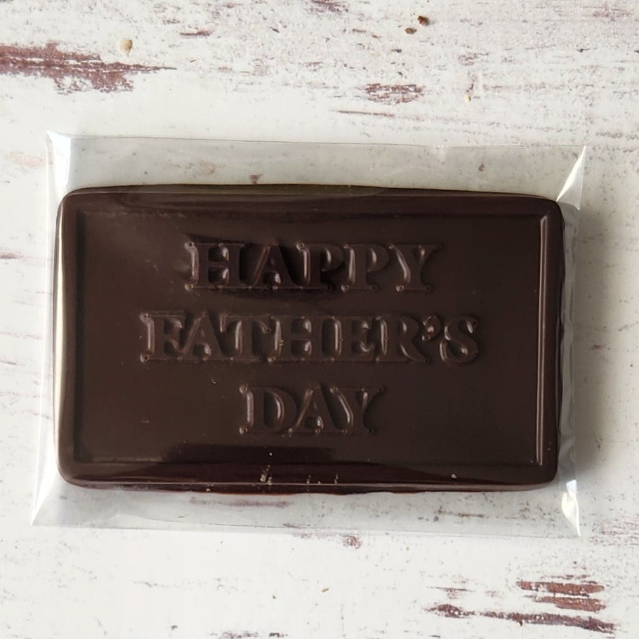 Tell Dad Happy Father's Day this year with a chocolate greeting card.