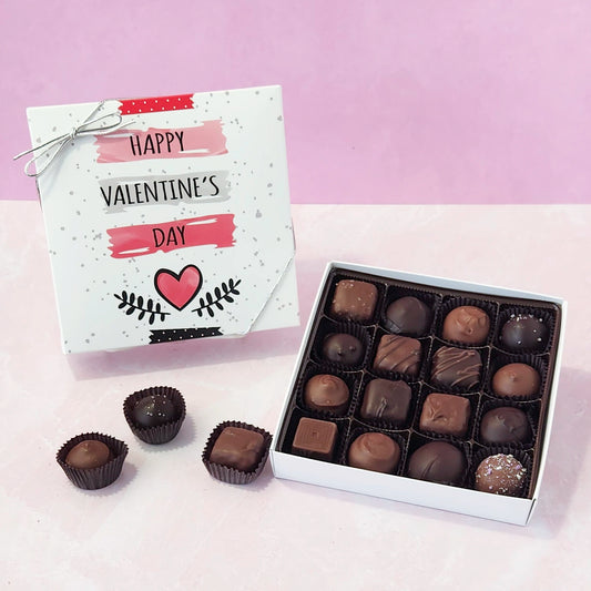 Happy Valentine's Day (Pink Sketch) Themed Box with Popular Assortment