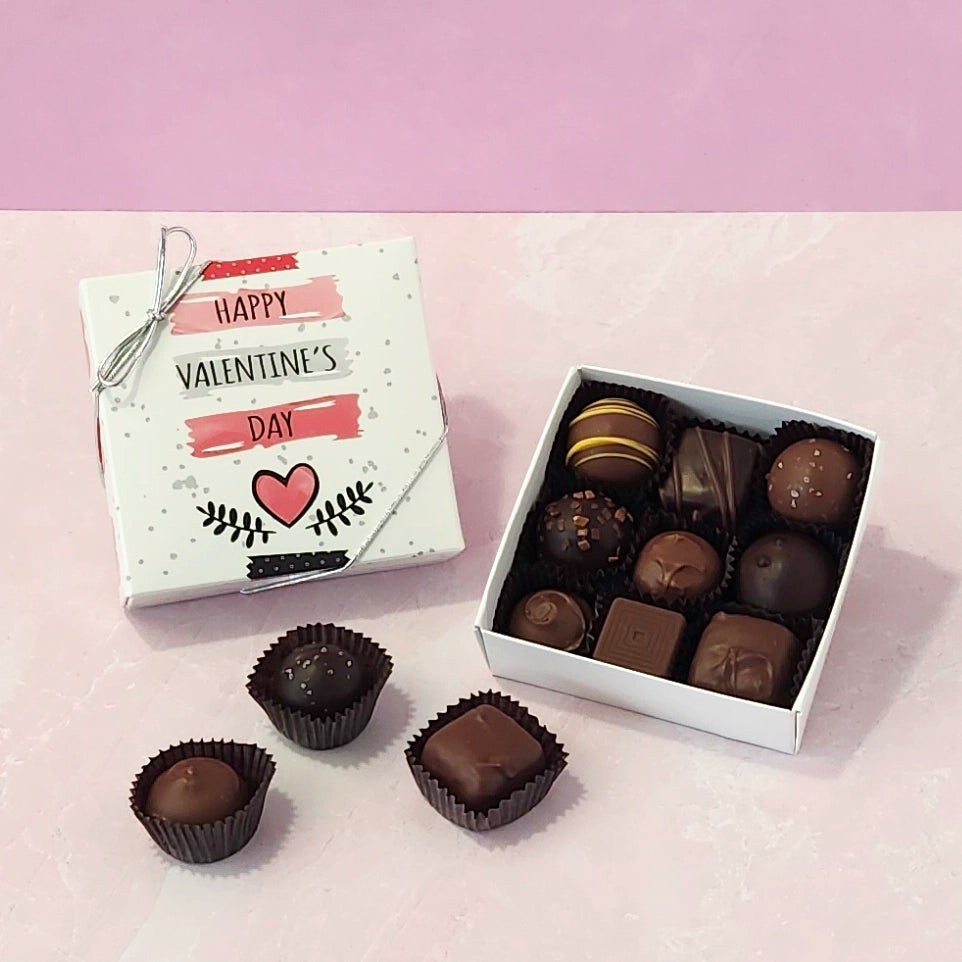 Happy Valentine's Day (Pink Sketch) Themed Box with Popular Assortment
