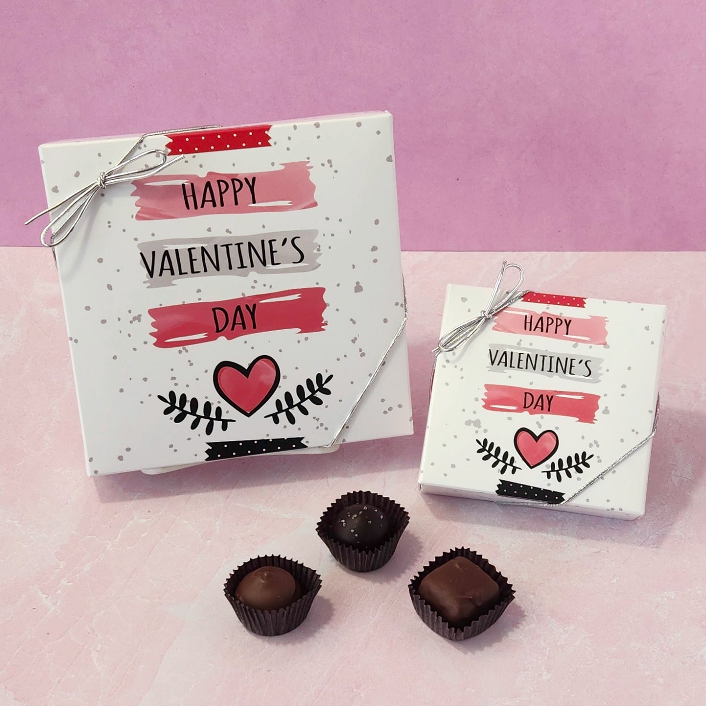 Happy Valentine's Day (Pink Sketch) Themed Box with Popular Assortment