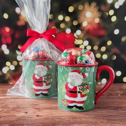 Holiday Magic Gift Mug with Milk Chocolate Foil Ornaments