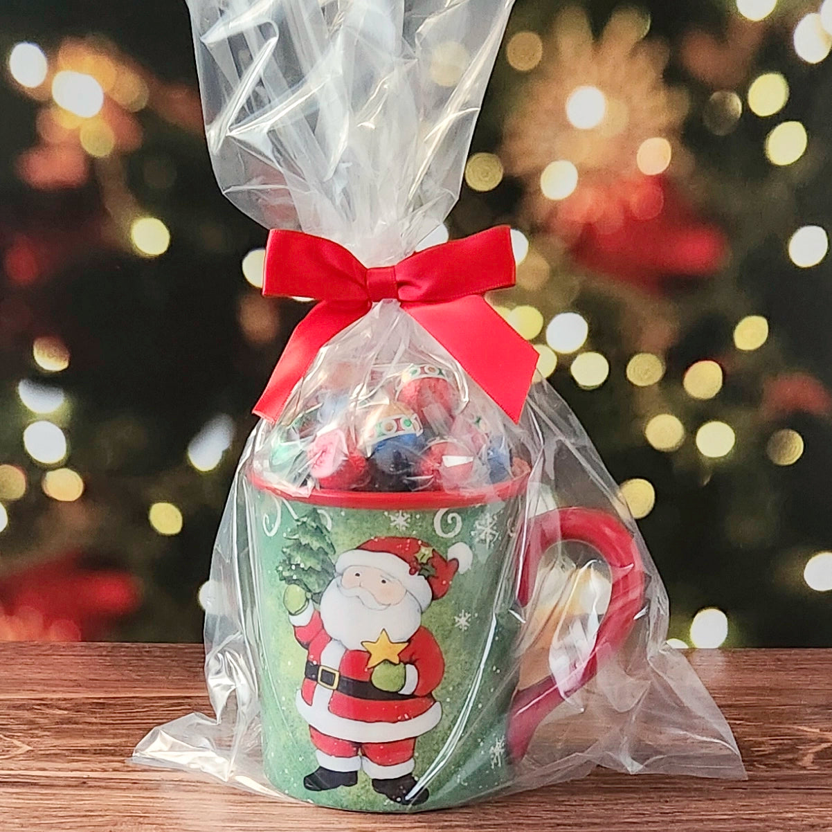 Holiday Magic Gift Mug with Milk Chocolate Foil Ornaments