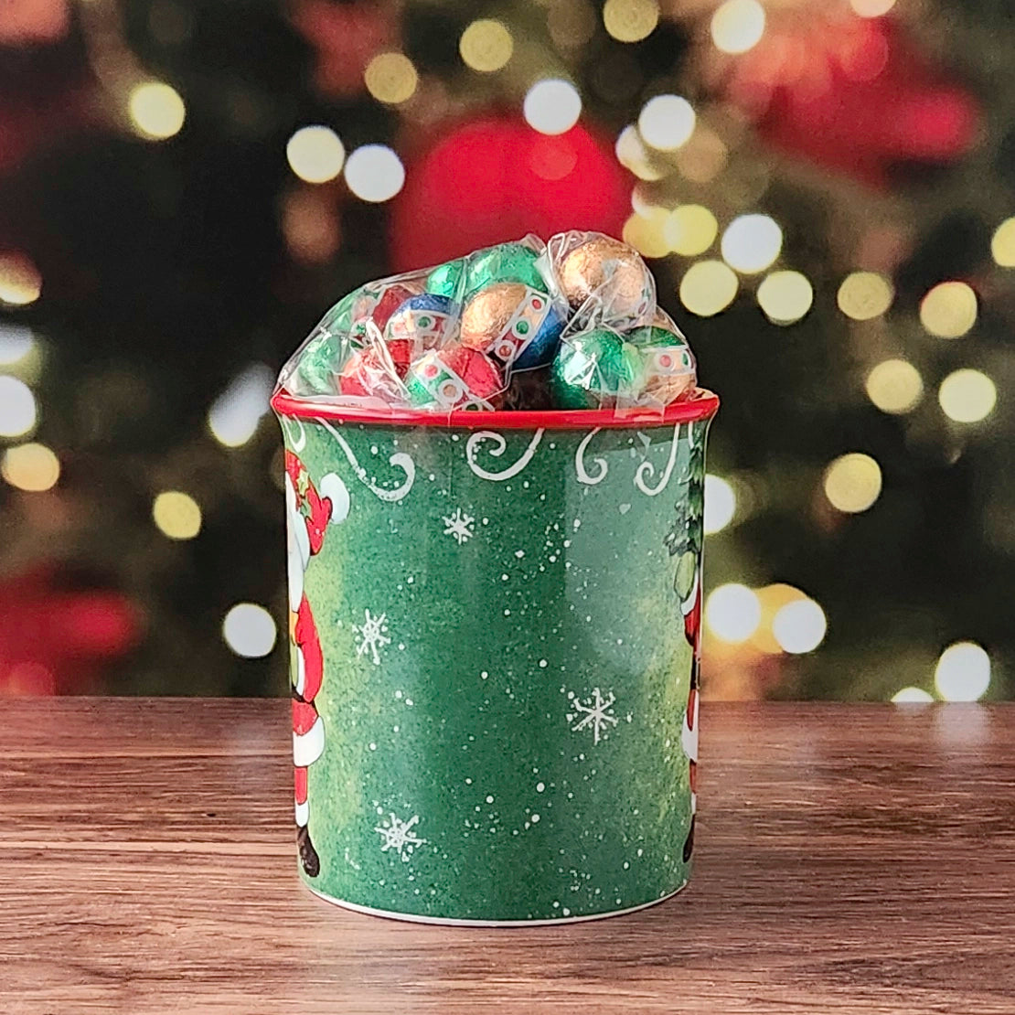 Holiday Magic Gift Mug with Milk Chocolate Foil Ornaments