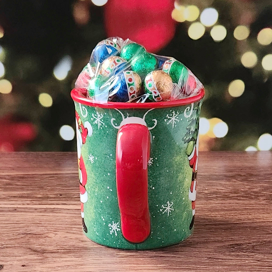 Holiday Magic Gift Mug with Milk Chocolate Foil Ornaments