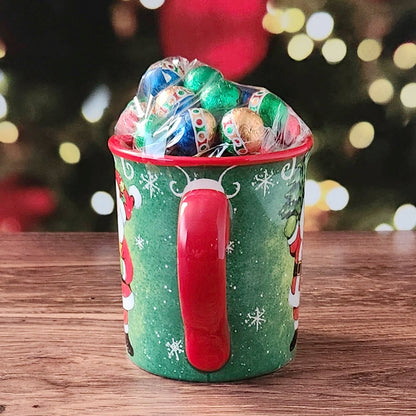 Holiday Magic Gift Mug with Milk Chocolate Foil Ornaments