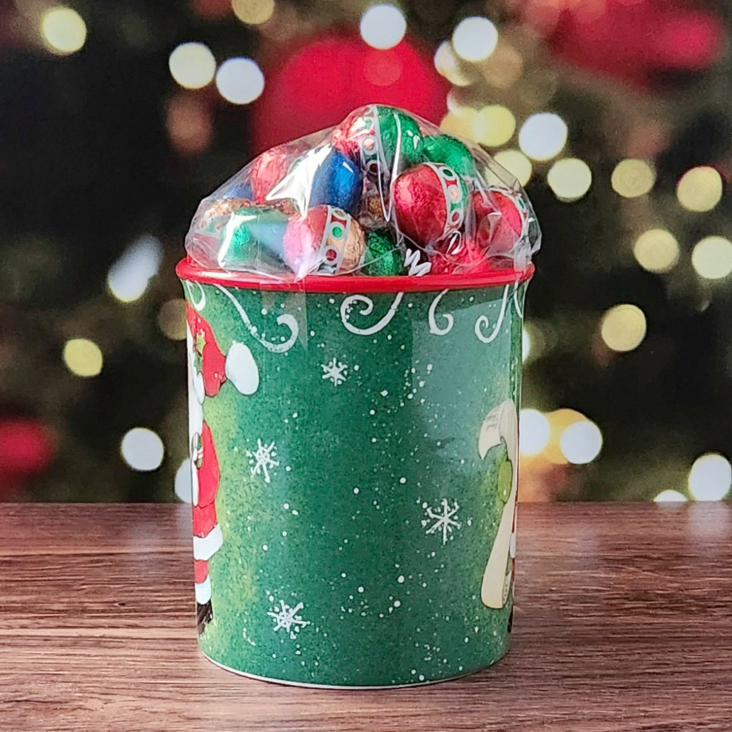 Holiday Magic Gift Mug with Milk Chocolate Foil Ornaments