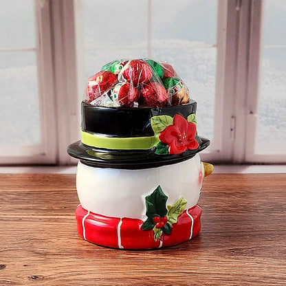 Holiday Magic Snowman Gift Mug with Chocolate