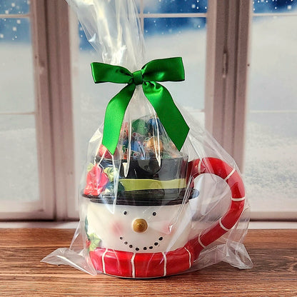 Holiday Magic Snowman Gift Mug with Chocolate