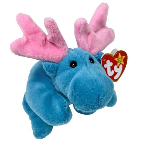 Hudson the Blue Moose is part of the Beanie Babies stuffed animal collection by TY.