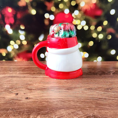 Whimsical Santa Gift Mug with Chocolate