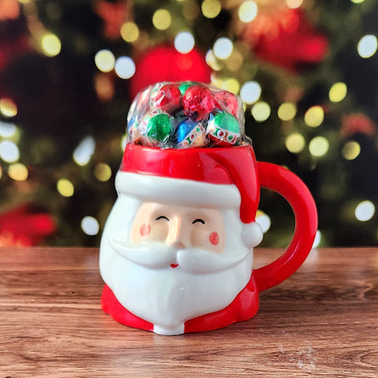 Whimsical Santa Gift Mug with Chocolate