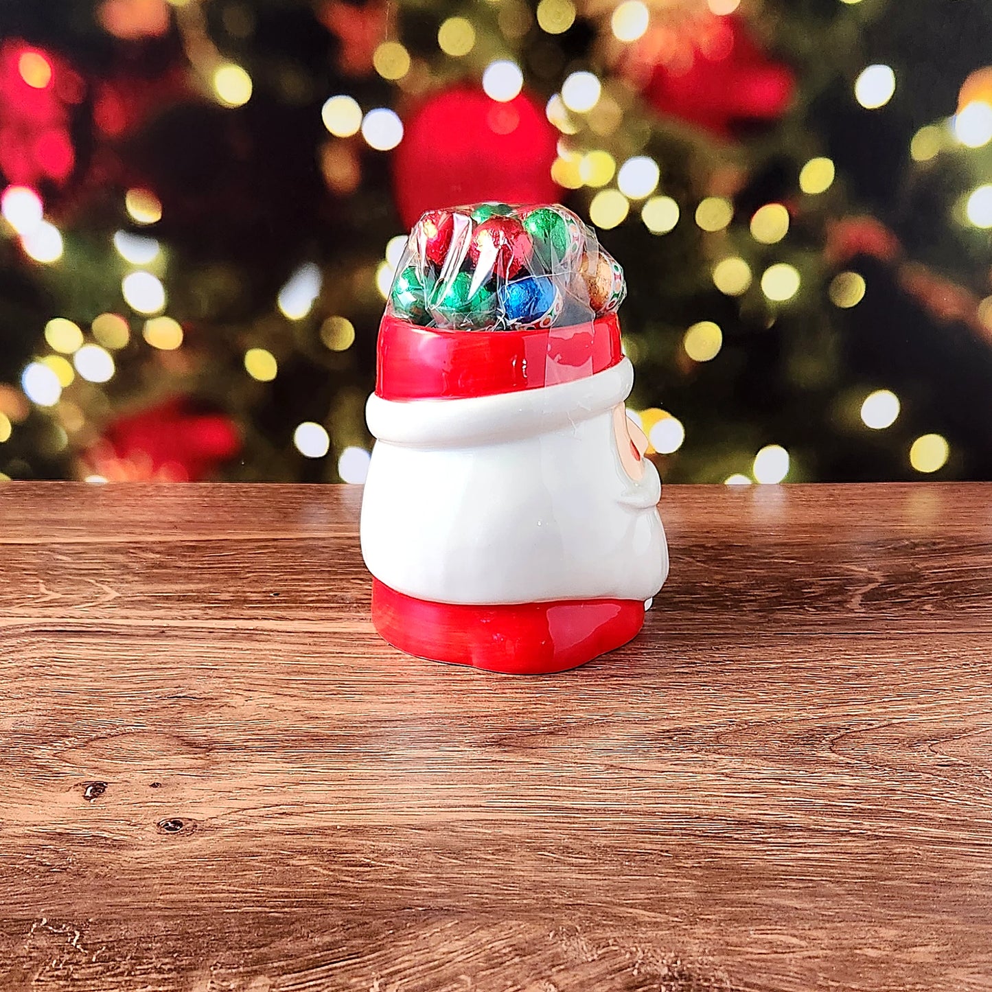 Whimsical Santa Gift Mug with Chocolate