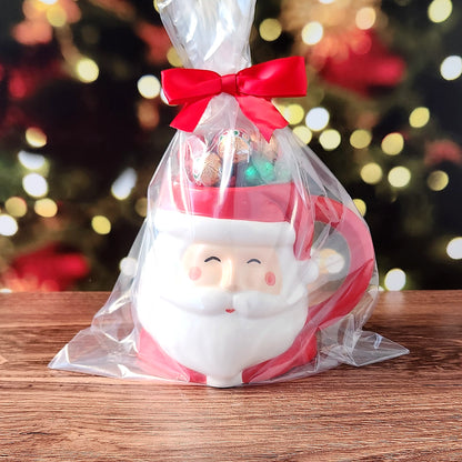 Whimsical Santa Gift Mug with Chocolate