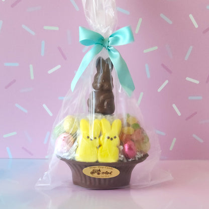 Medium Chocolate Basket with Bunny Pop ***In Store Pick-Up Only***