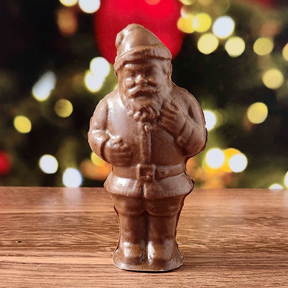 Medium Solid 3D Chocolate Santa – A Sweet Holiday Icon