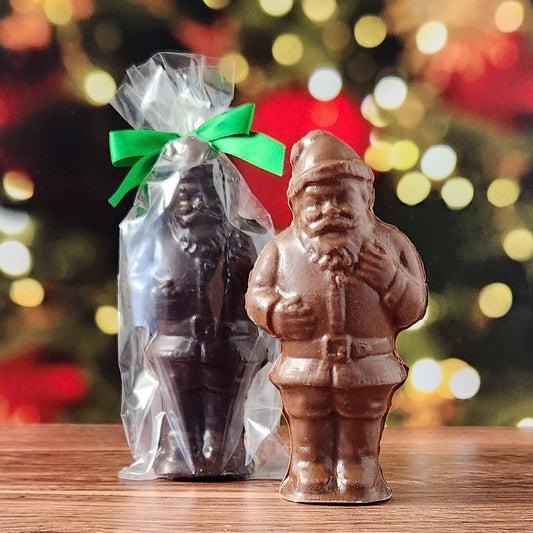 Medium Solid 3D Chocolate Santa – A Sweet Holiday Icon