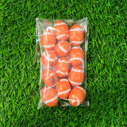 Milk Chocolate foiled footballs.
12 count bag.