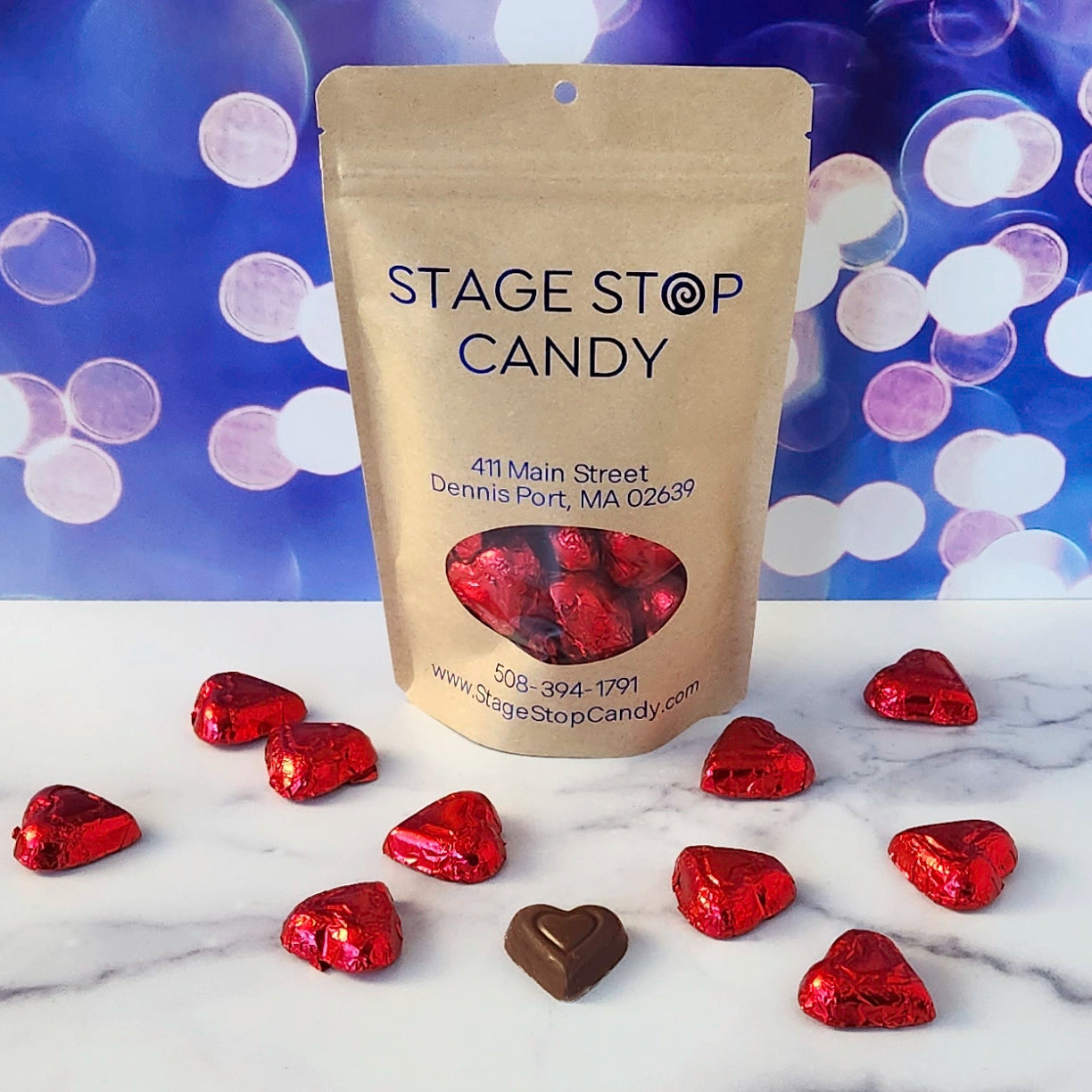 Foiled Chocolate Hearts