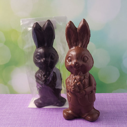 Mr. Bunny - Semi solid 3D Chocolate bunny.  Available in milk or dark chocolate.