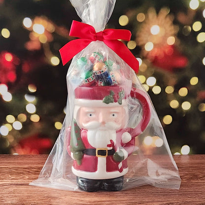 Nutcracker Mug Filled with Milk Chocolate Foiled Ornaments