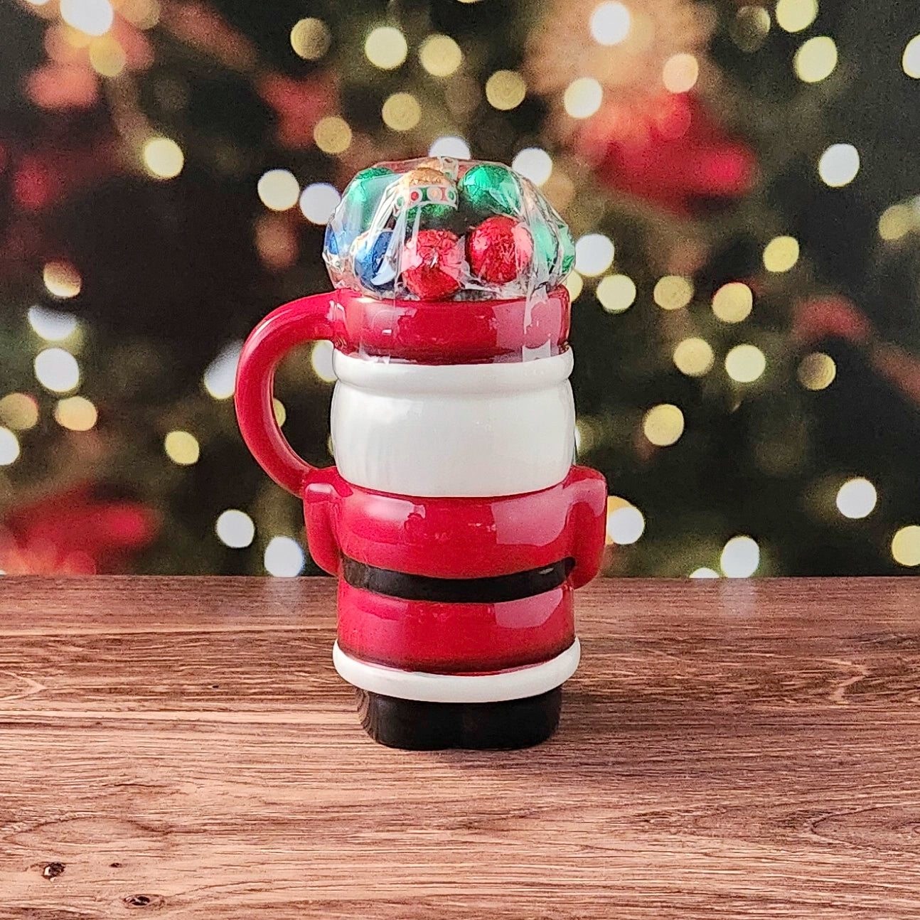 Nutcracker Mug Filled with Milk Chocolate Foiled Ornaments