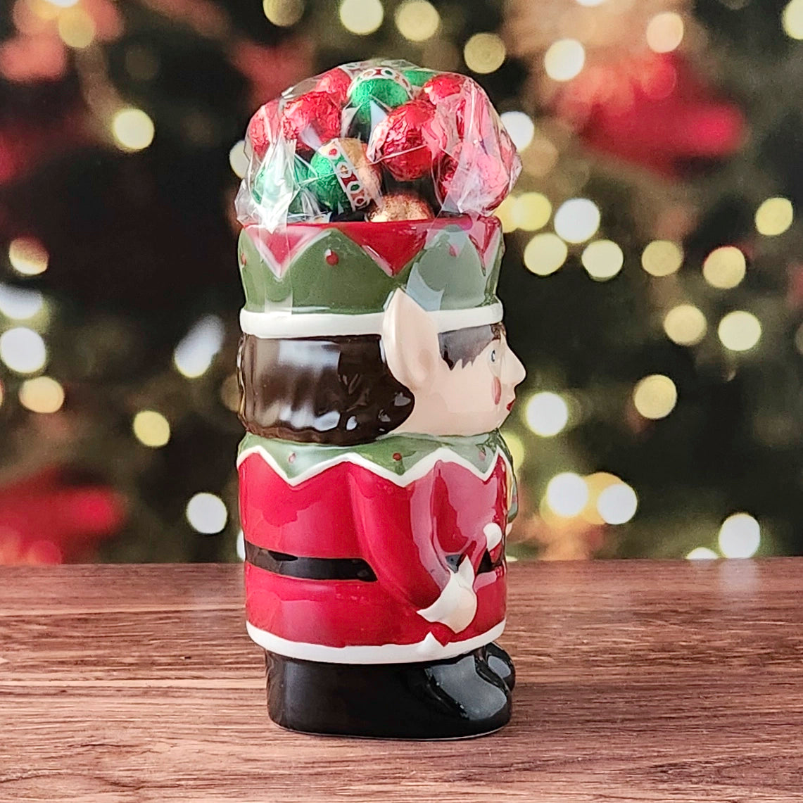 Nutcracker Mug Filled with Milk Chocolate Foiled Ornaments
