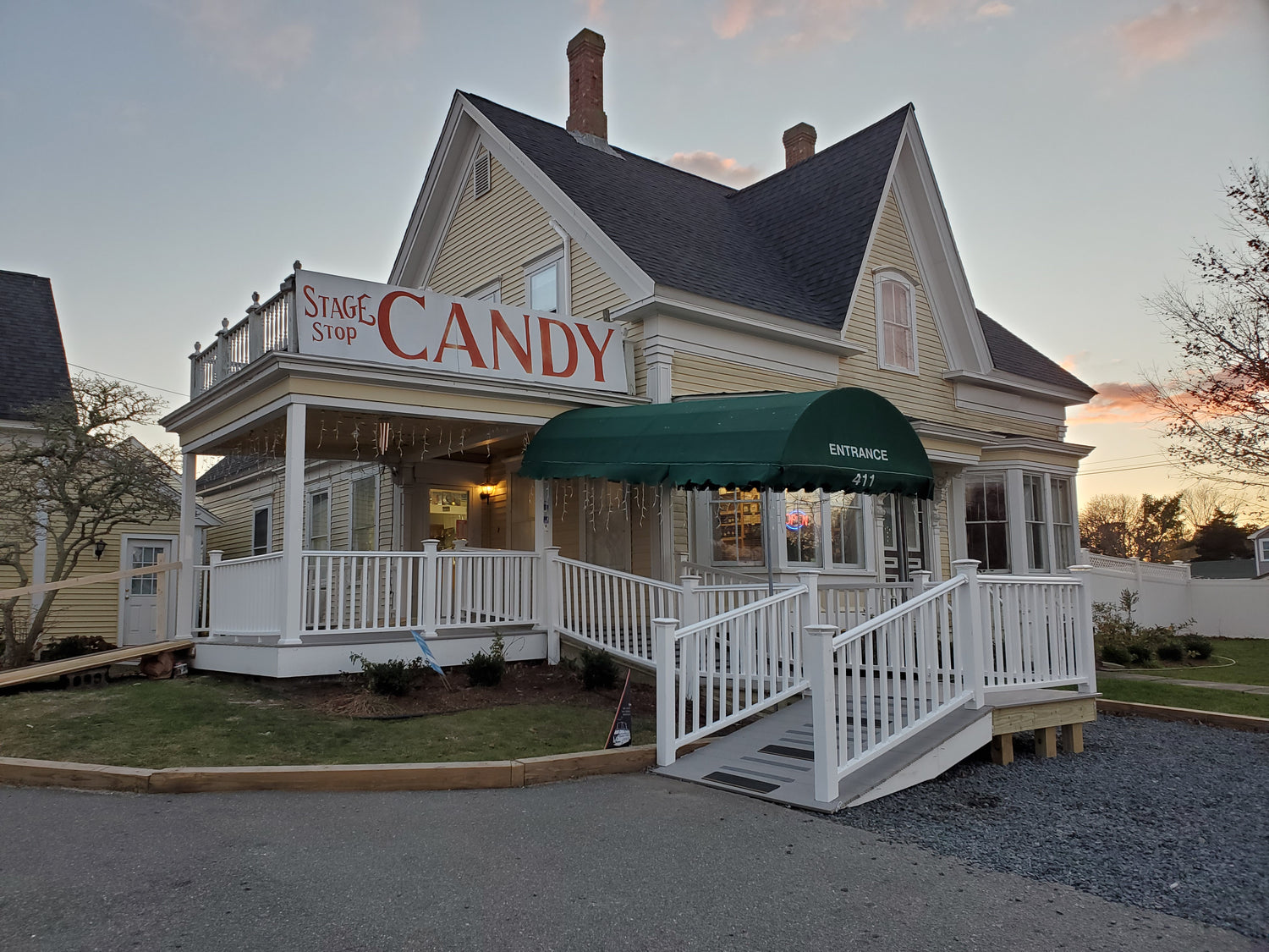 Stage Stop Candy is located in Dennis Port, on Cape Cod.